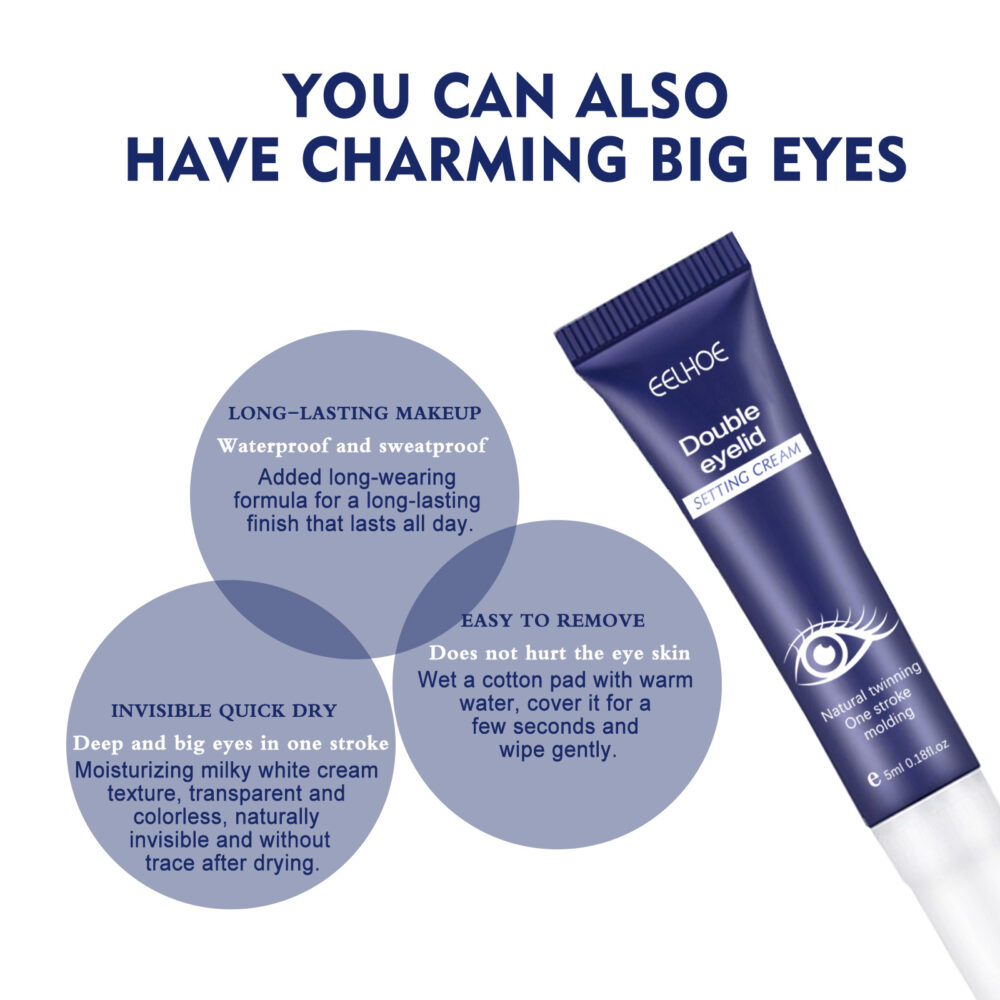 Double Eyelid Styling Cream No Trace Invisible Long Lasting Waterproof Firming Natural Quick Drying Big Eye Beauty Cream #WYL-w12967524 - Image 3