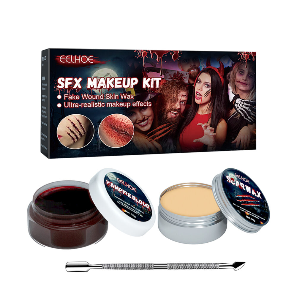 Makeup Kit, Makeup Props Scar Makeup Scary Atmosphere Party Makeup Set #JL05-w13147056