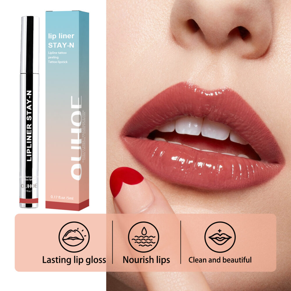 Peel Lip Liner, Plump Lip Lines Show Lip Color Without Makeup Peeling Lip Liner #WYL-w13073607