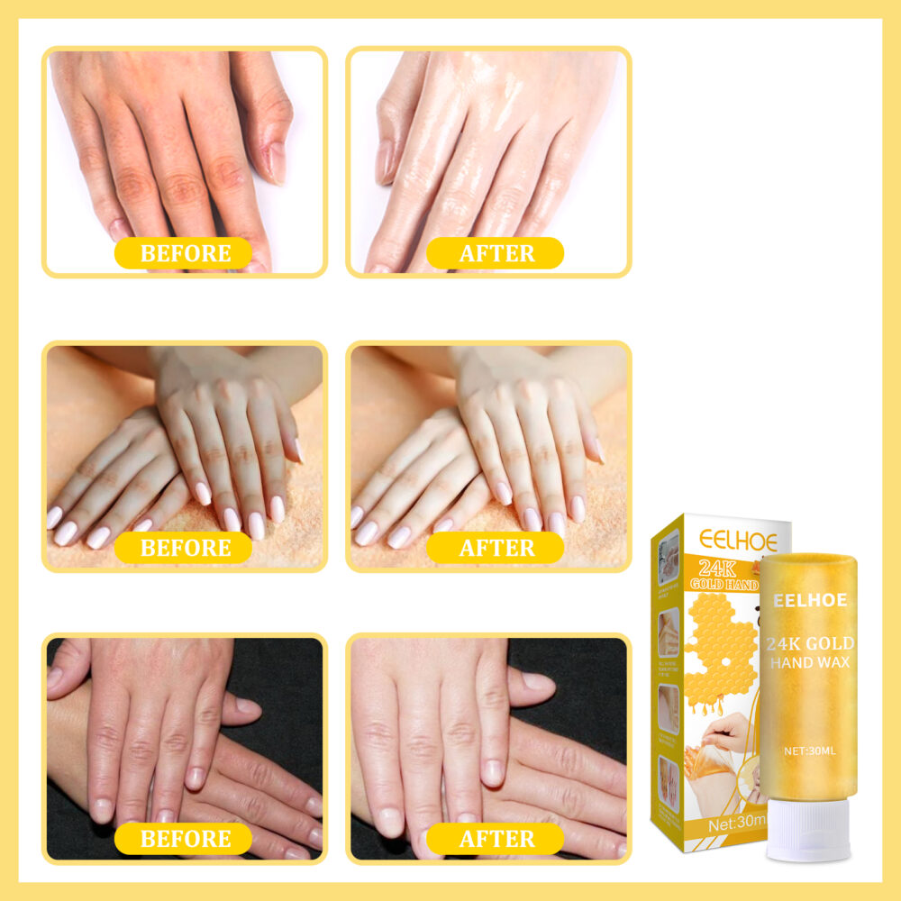 24k Gold Hand Mask, Moisturizing And Exfoliating Delicate Hands Care Honey Hand Mask #JL05-w13123841 - Image 2