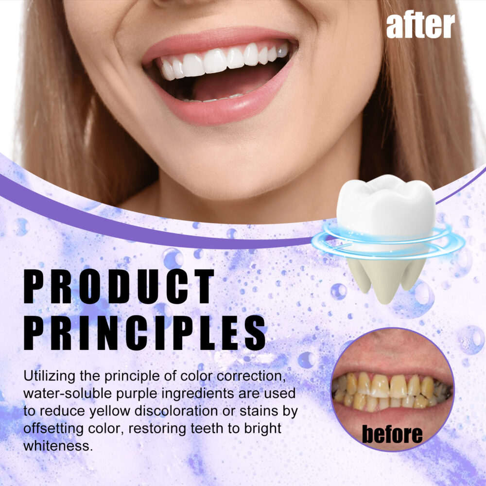 Purple Tooth Whitening Toothpaste, Brightens Teeth Cleans Stains And Relieves Bad Breath Beautiful Teeth Toothpaste #JL05-w13101728 - Image 8