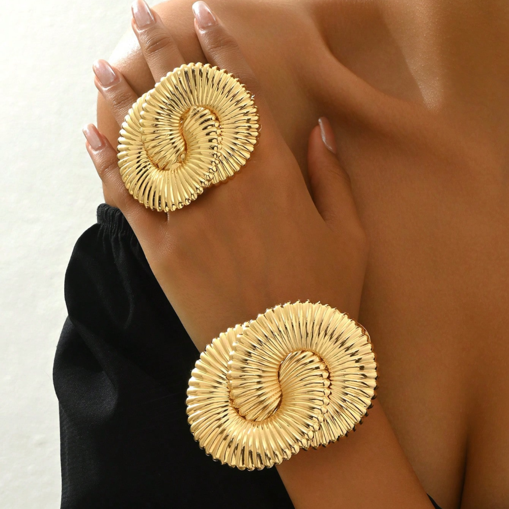 Classic Bangle & Ring Set: Enhance Your Daily Charm #JL01-WJ-0214 - Image 3