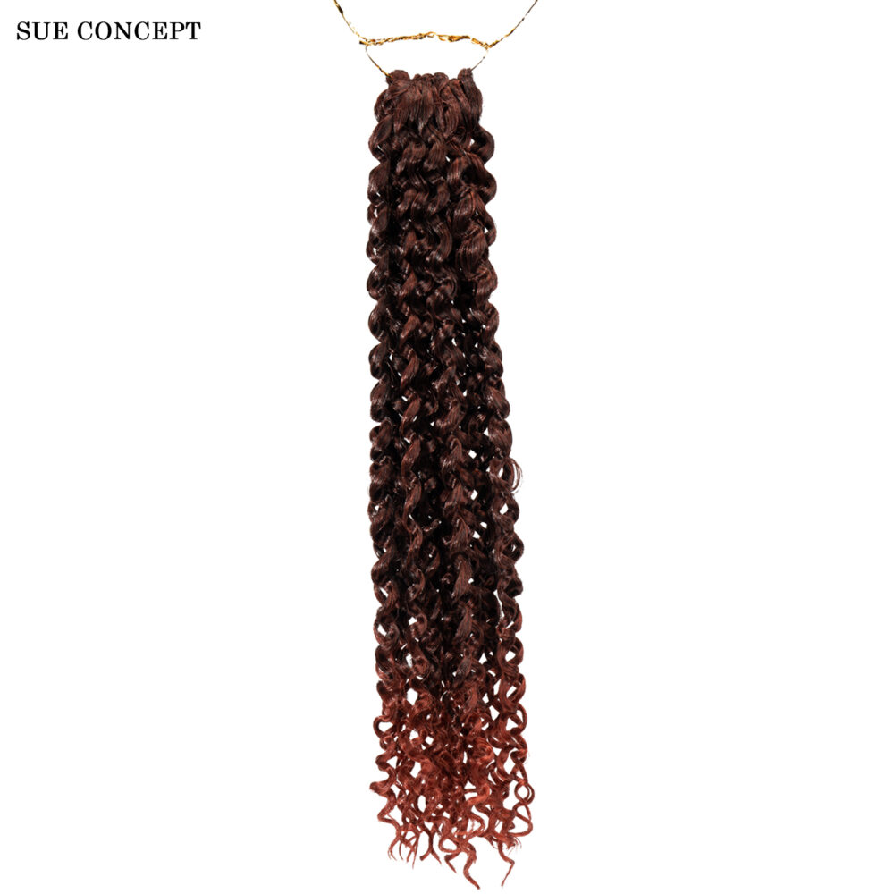 Passion Twist Crochet Hair Water Wave  Crochet Hair for Faux Locs Spring Twist Synthenic Braiding Hair Extension WATER WAVE 18" #JL01-CB1806 WATER WAVE 18"-T1B/350 - Image 10