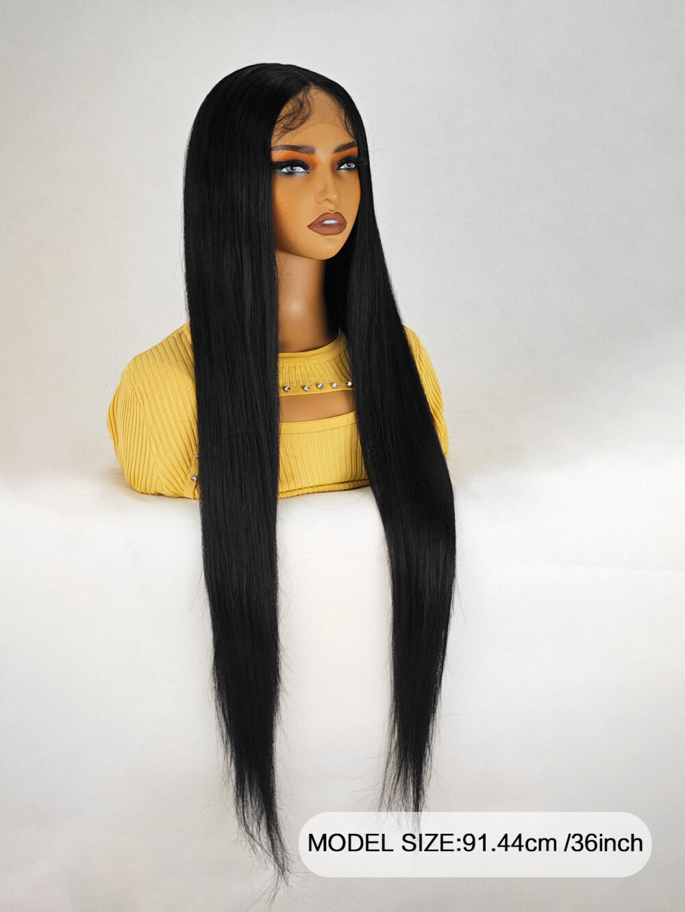 36 Inch Length Yaki Straight Lace Front Synthetic Wig Middle Parting HD Clear Glueless Lace Wig Heat Resistant Fiber Pre-Plucked Hairline with Baby Hair Wig for Women #JL01-204-1/204-613/204-PINK - Image 8