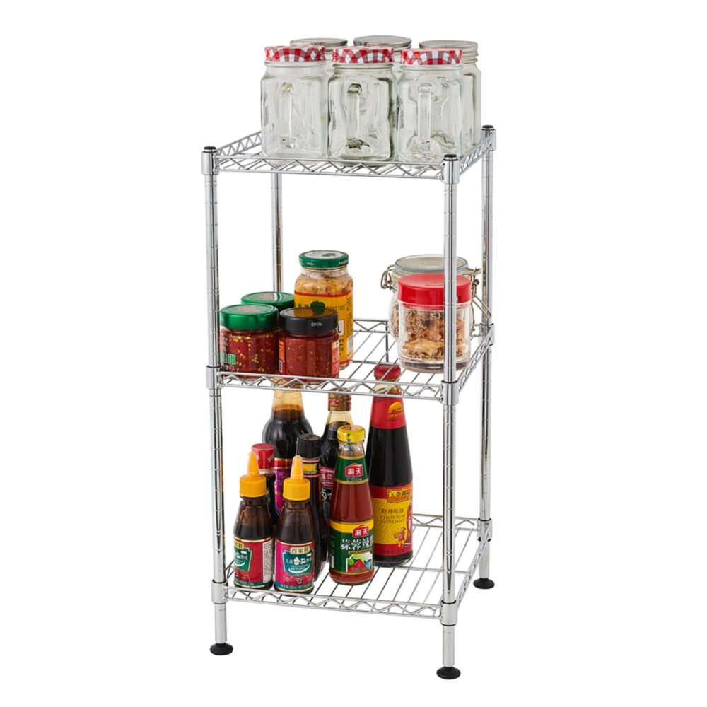 3-Tier Steel Wire Shelving Tower #JL06-10508574