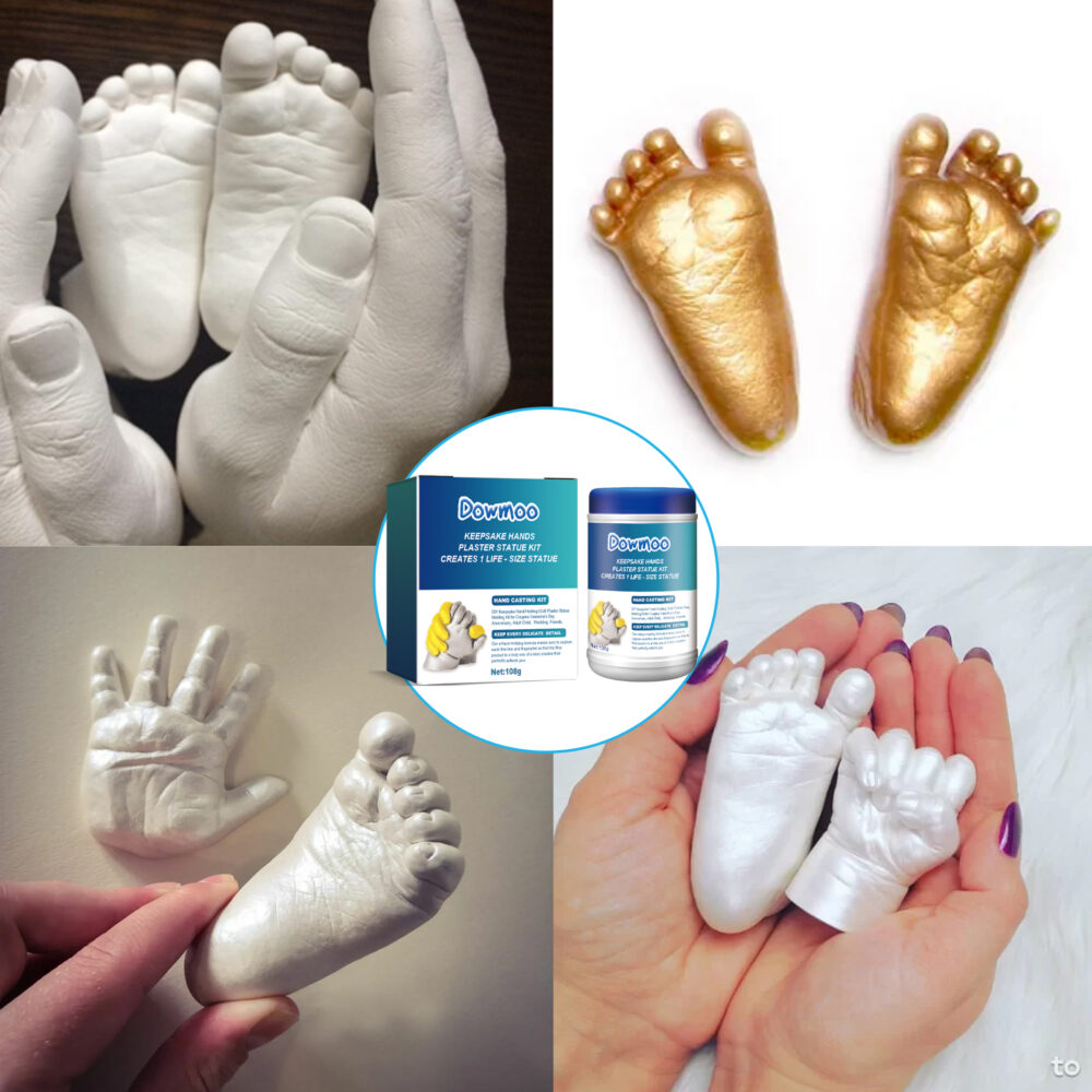 DIY plaster mold sculpture kit baby full moon 100 days souvenir Creative 3d clone model powder #JL04-DOC01-A002-1-BU1 - Image 6