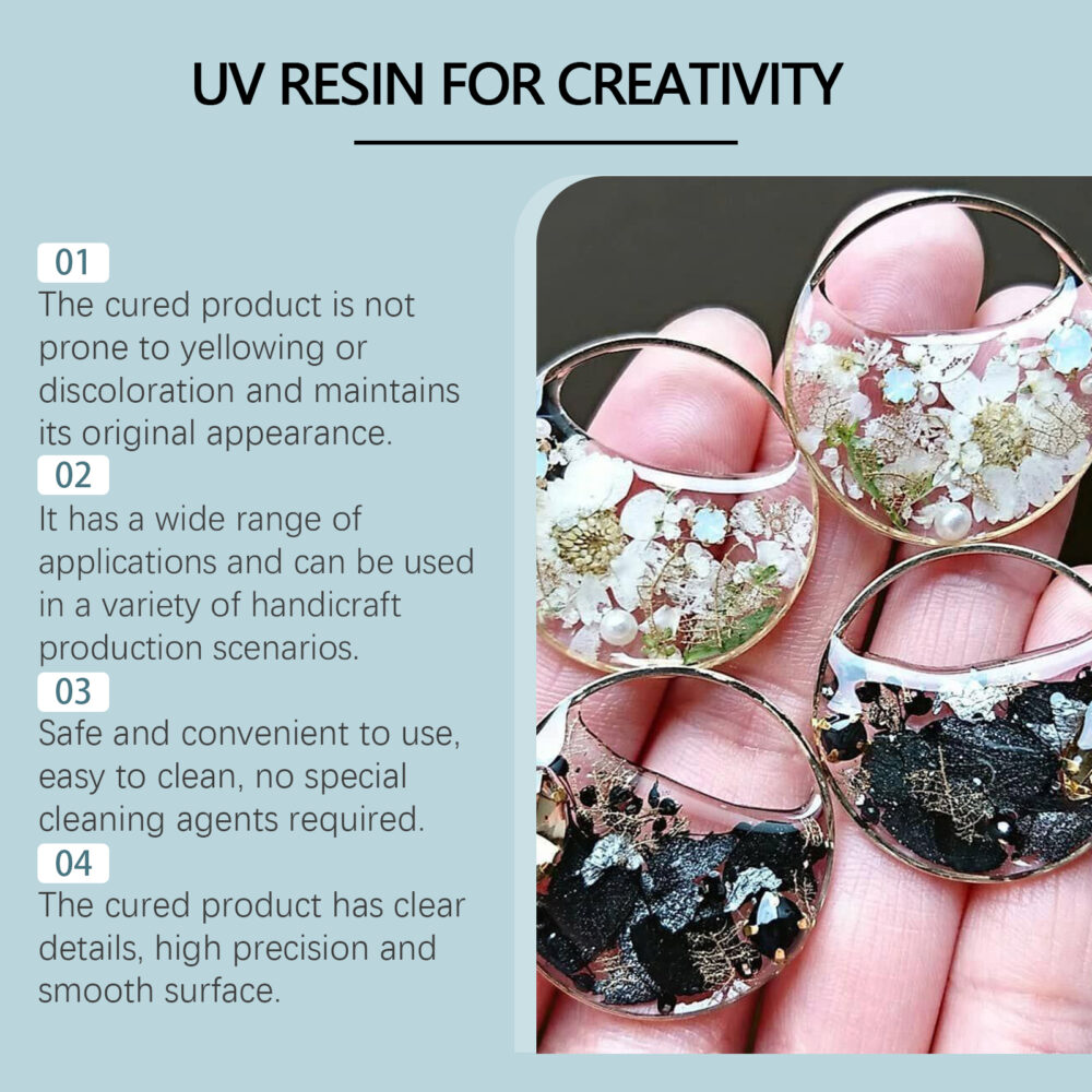 Creative UV resin glue DIY crafts high transparent UV quick dry curing crystal drops #JL04-DOC08-A002-200-BU1 - Image 5