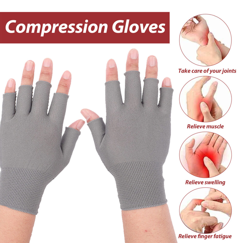 Joint compression gloves relieve hand wrist stiffness thumb joint soreness swelling Wrist gloves #JL04-HKA06-A025-1-WH1 - Image 5