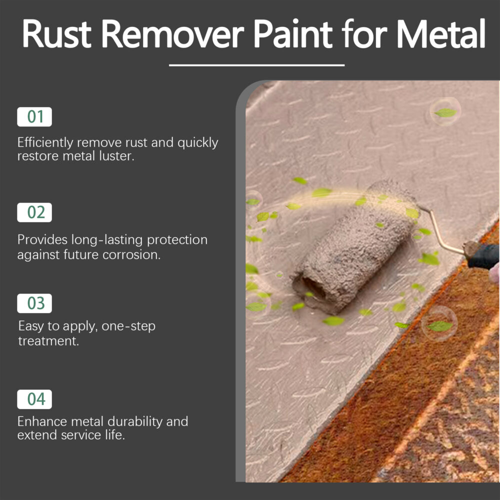 Metal rust removal paint Metal surface rust prevention durable protection rust quick dry rust removal paint #JL04-JHC09-A013-1-BU1 - Image 7