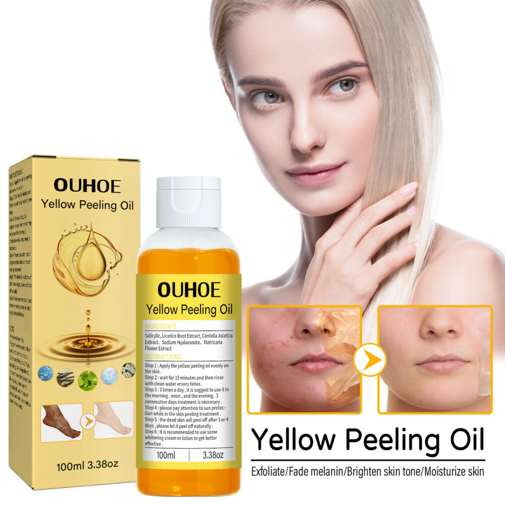 Yellow Exfoliating Oil Brightening skin, Moisturizing Whitening Body exfoliating oil #JL04-OU01221181-100ml - Image 2