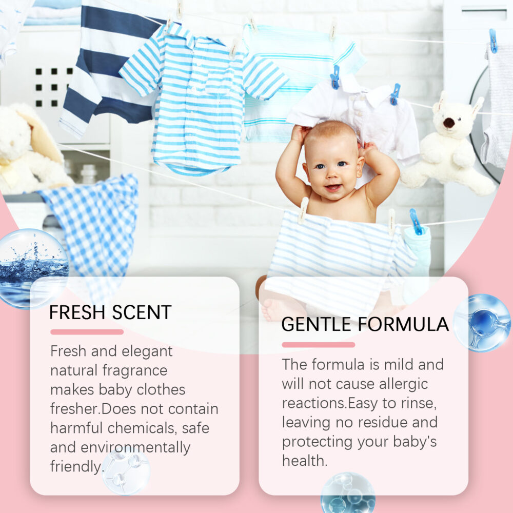 Baby Clothes Detergent Mild formula Soft detergent for deep cleaning baby clothes #JL04-WI-C04-0001-01 - Image 6