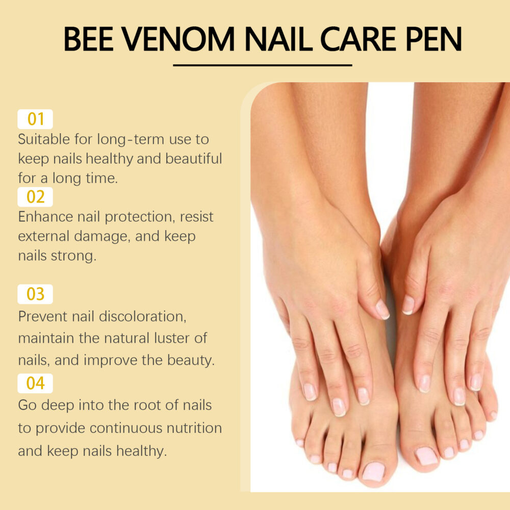 Bee Venom Gray Nail Care Pen Brightening Nail Thickening Clean moisturizing anti-barb repair nail care #JL04-XIB05-A037-4-YE1 - Image 3