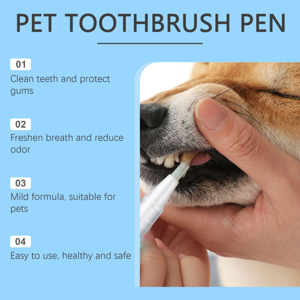 Pet teeth cleaning care brush Oral teeth cleaning tartar clean fresh care #JL04-YE-G01-0097-01 - Image 5