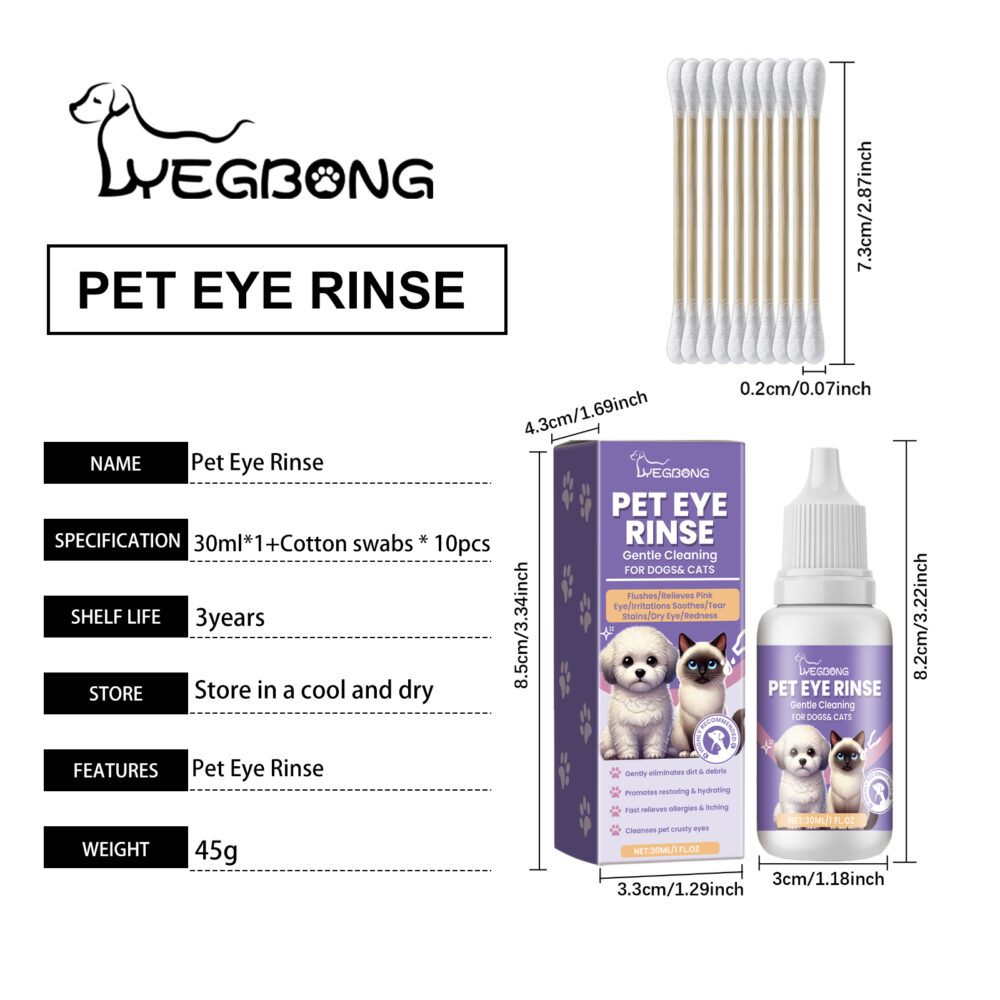 Gentle eye wash for pets gently cleans the eye dirt of pet cats and dogs #JL04-YEG01-A016-1-VT4 - Image 3