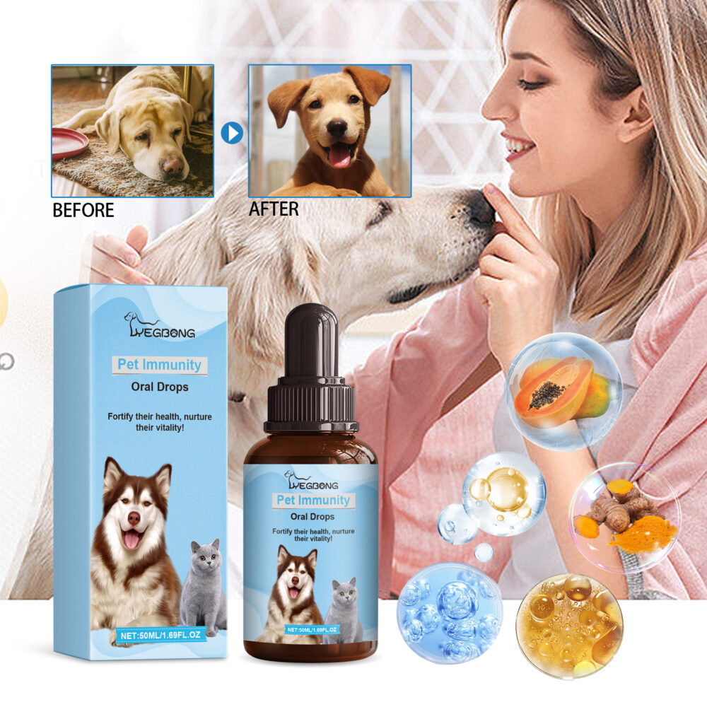 Pet immunological oral drops for cats and dogs special nutritional immunological health drops #JL04-YEG02-A003-50-BU1