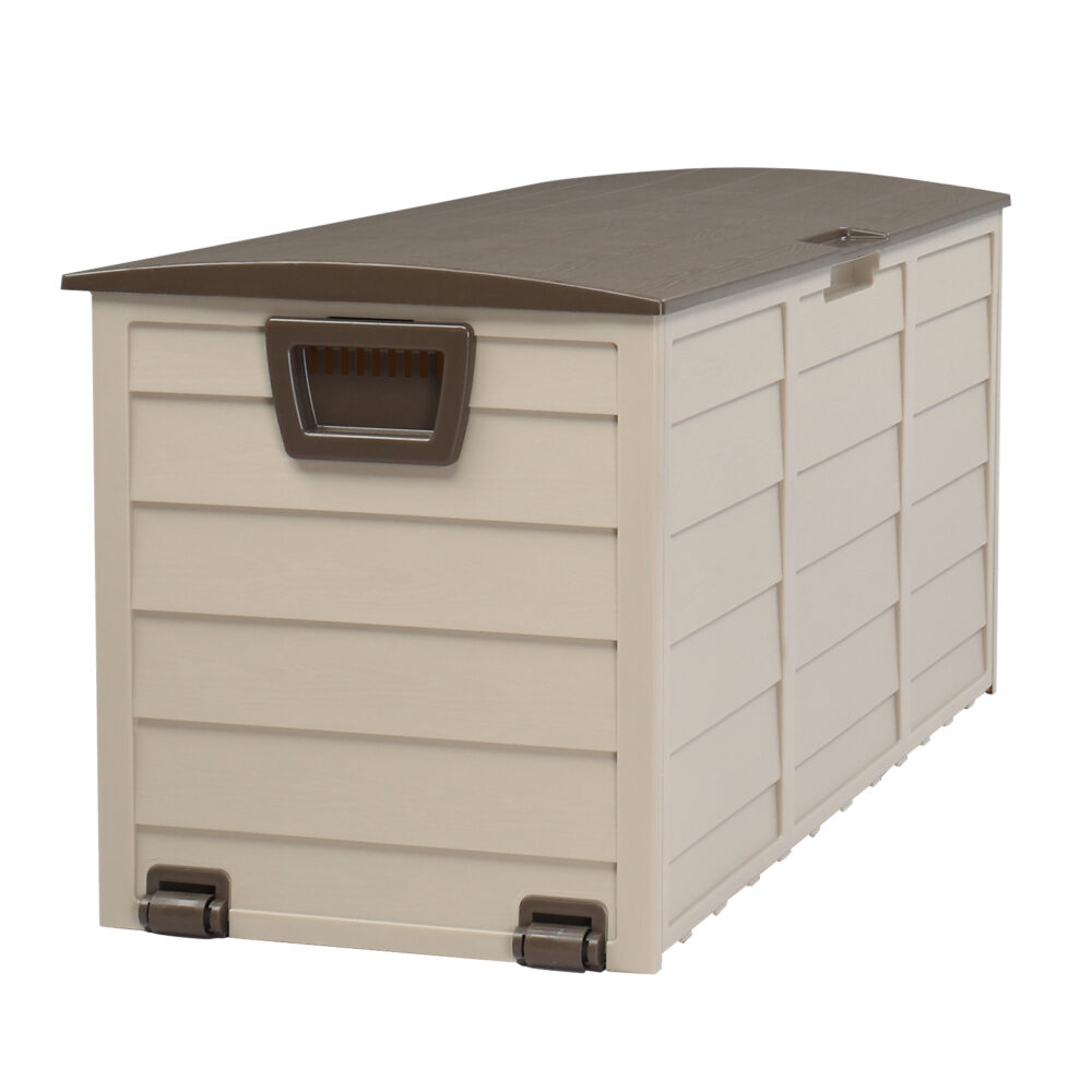 75gal 260L Outdoor Garden Plastic Storage Deck Box Chest Tools Cushions Toys Lockable Seat #SY-52600746 - Image 4