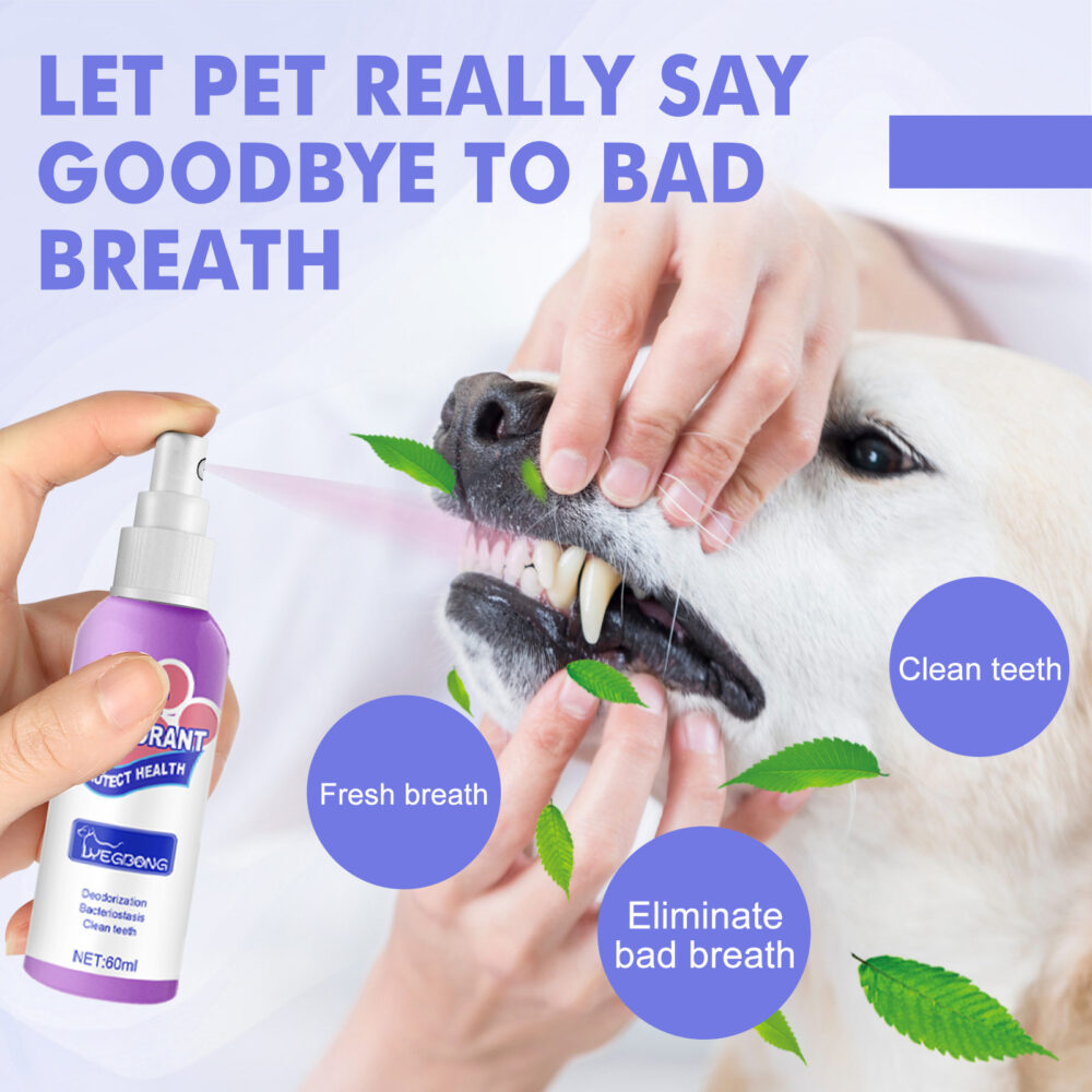 Dog Deodorizer Spray Pet Mouth Cleaner Cat Deodorizer Deodorizer Breath Fresher spray #JL04-cwkqqxj1218mj01-60ml - Image 3