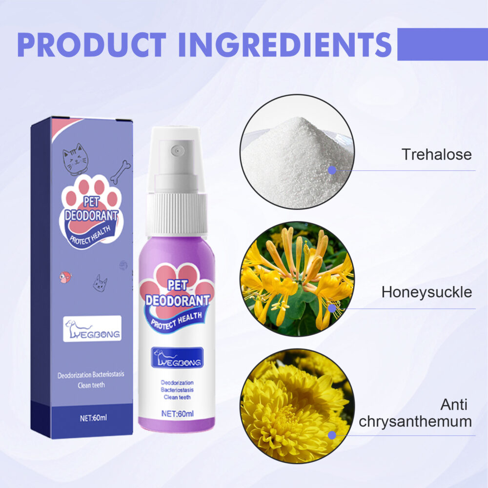 Dog Deodorizer Spray Pet Mouth Cleaner Cat Deodorizer Deodorizer Breath Fresher spray #JL04-cwkqqxj1218mj01-60ml - Image 4