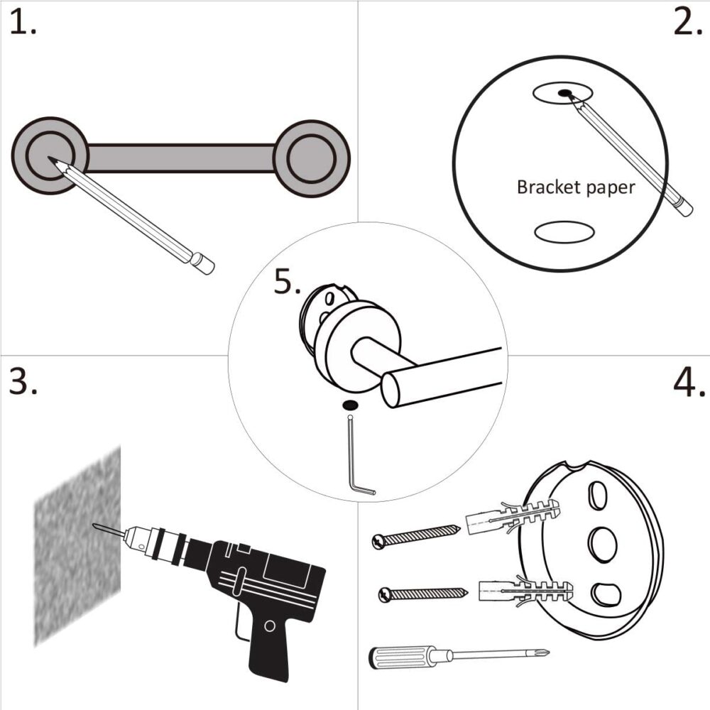 3 - Piece Bathroom Hardware Set #JL06-60227460 - Image 5