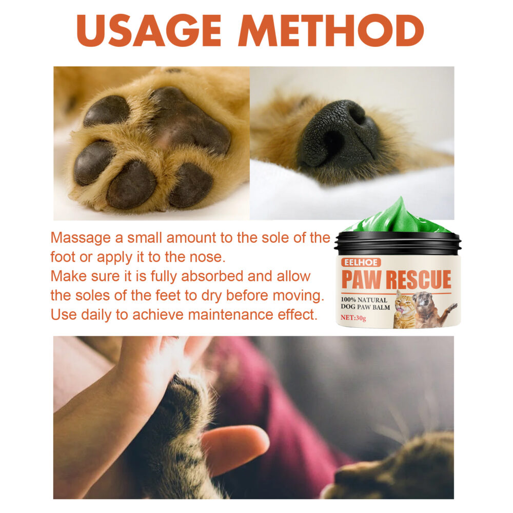 Pet Paw Balm for cats and dogs Foot pad Protective oil soothes and moisturizes and moistens feet for dry and cracked #JL04-hzg18yx01-30g - Image 5