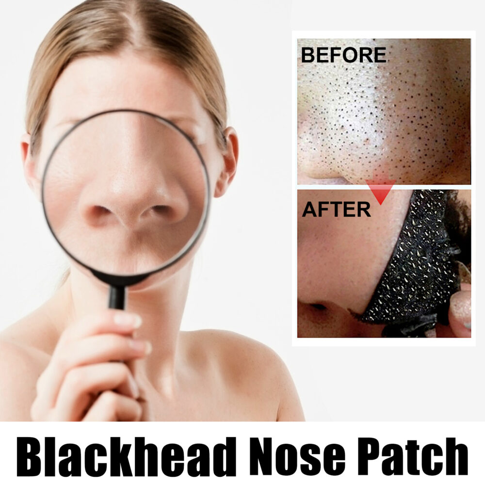 Black pig nose stick bamboo charcoal to remove blackhead acne tear nose mask #JL04-qhtbt1227jw03-10pcs - Image 2