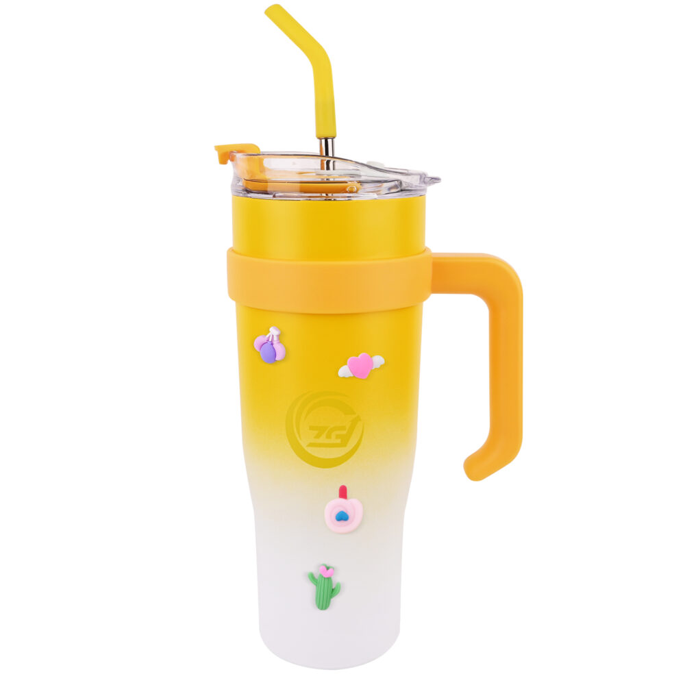 Yellow - car cup, thermos cup large capacity #JL02-ZGD-GRADEDYELLOW - Image 2