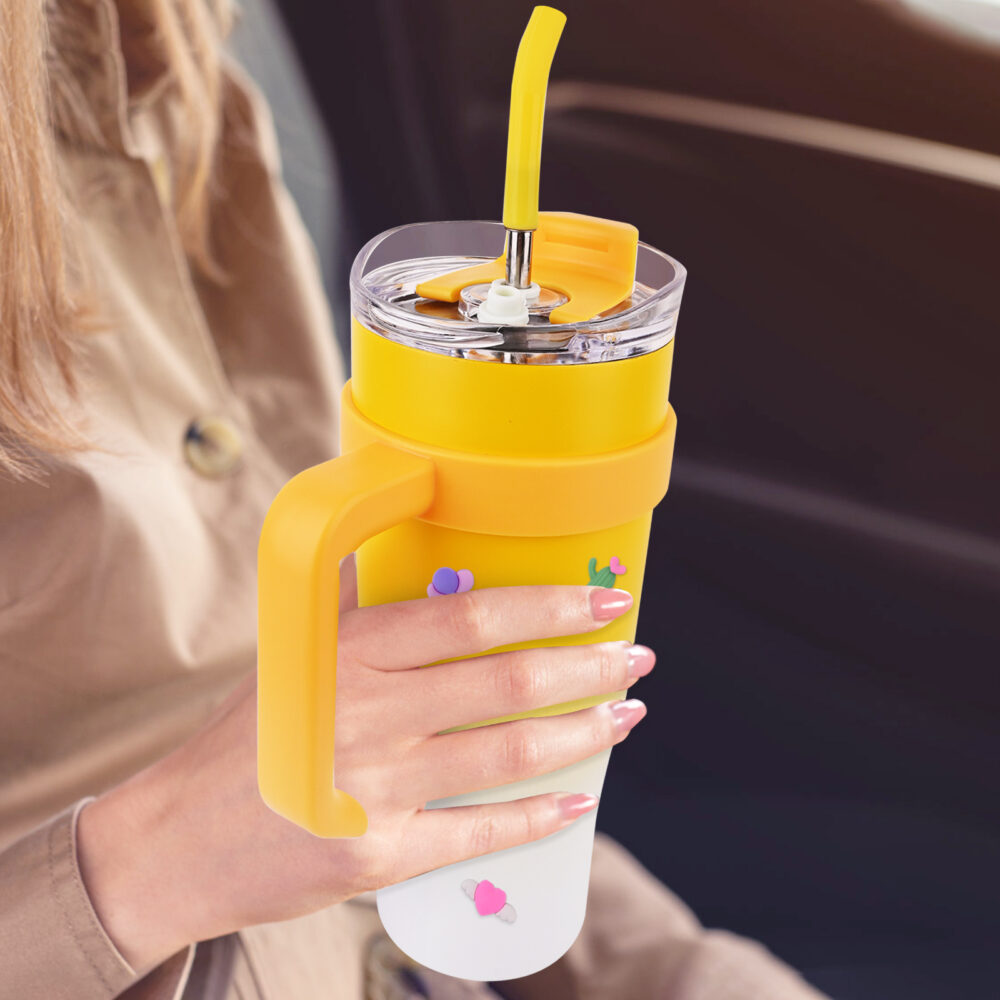 Yellow - car cup, thermos cup large capacity #JL02-ZGD-GRADEDYELLOW