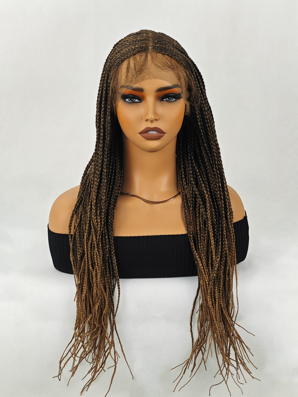 28 inch Braided Wigs for Women Full Lace Front Box Braided  Wig KnotlessBraided Wigs plus Hand Braided  Wigs With Hair synthetic wig #JL01-1032-T27/1032-T30/1032-T530 - Image 2