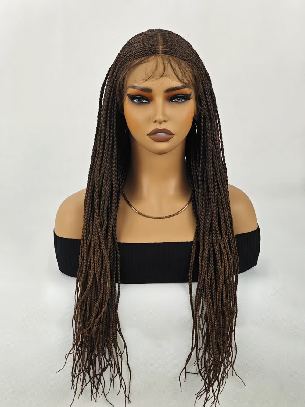 28 inch Braided Wigs for Women Full Lace Front Box Braided  Wig KnotlessBraided Wigs plus Hand Braided  Wigs With Hair synthetic wig #JL01-1032-T27/1032-T30/1032-T530 - Image 8