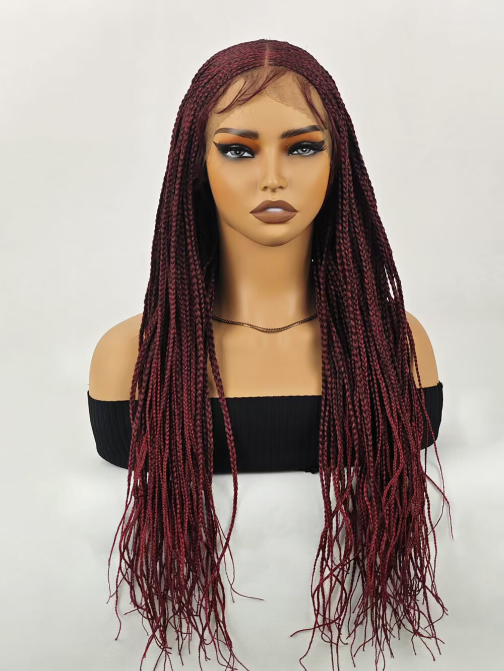 28 inch Braided Wigs for Women Full Lace Front Box Braided  Wig KnotlessBraided Wigs plus Hand Braided  Wigs With Hair synthetic wig #JL01-1032-T27/1032-T30/1032-T530 - Image 12