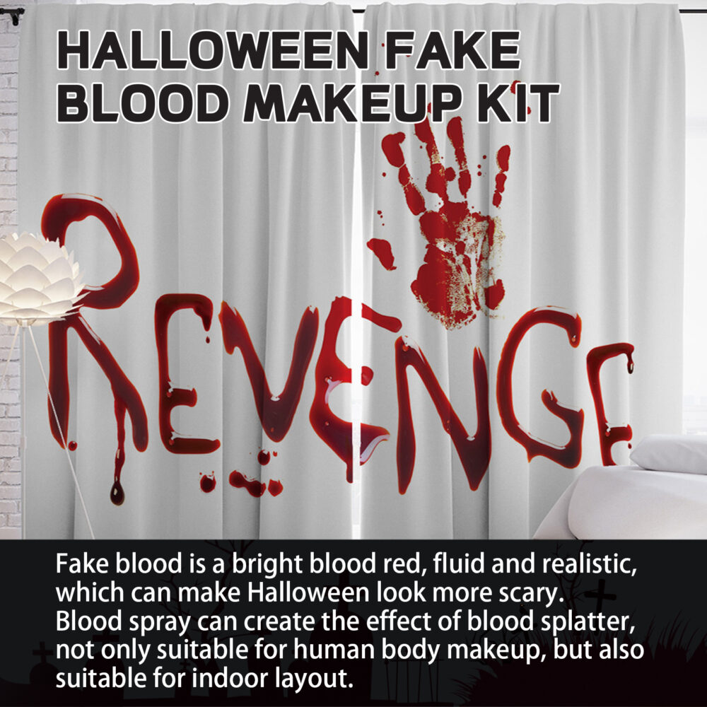 Halloween Fake Blood Makeup Set, Scary Atmosphere Realistic Skin Wax Fake Blood Special Effects Makeup Set #JL05-w13146922 - Image 3