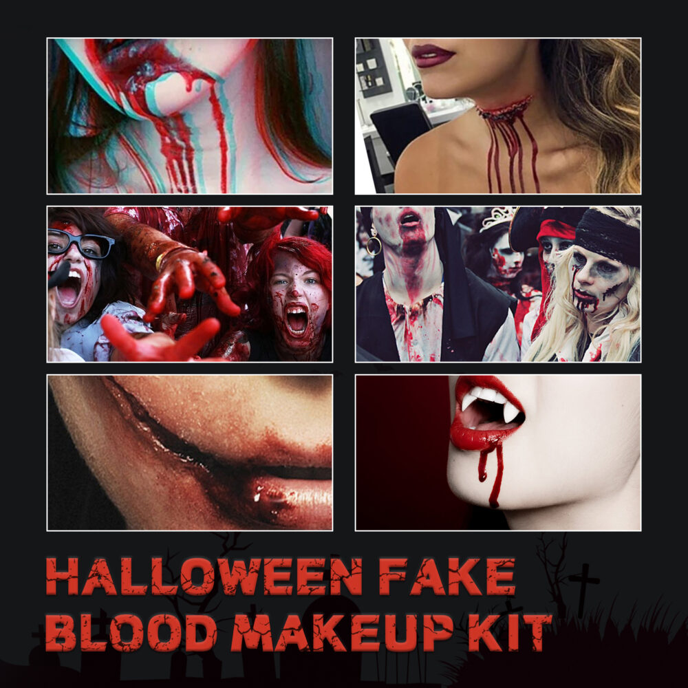 Halloween Fake Blood Makeup Set, Scary Atmosphere Realistic Skin Wax Fake Blood Special Effects Makeup Set #JL05-w13146922 - Image 5