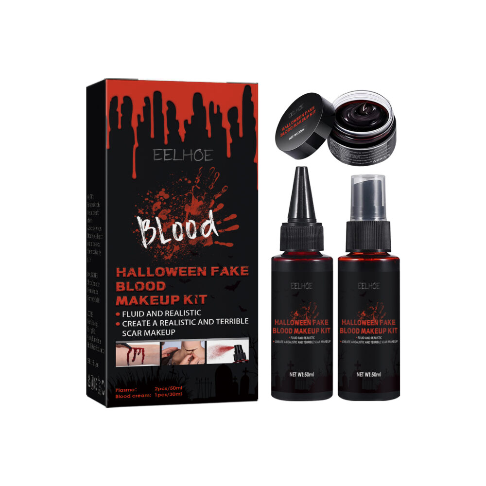 Halloween Fake Blood Makeup Set, Scary Atmosphere Realistic Skin Wax Fake Blood Special Effects Makeup Set #JL05-w13146922 - Image 10