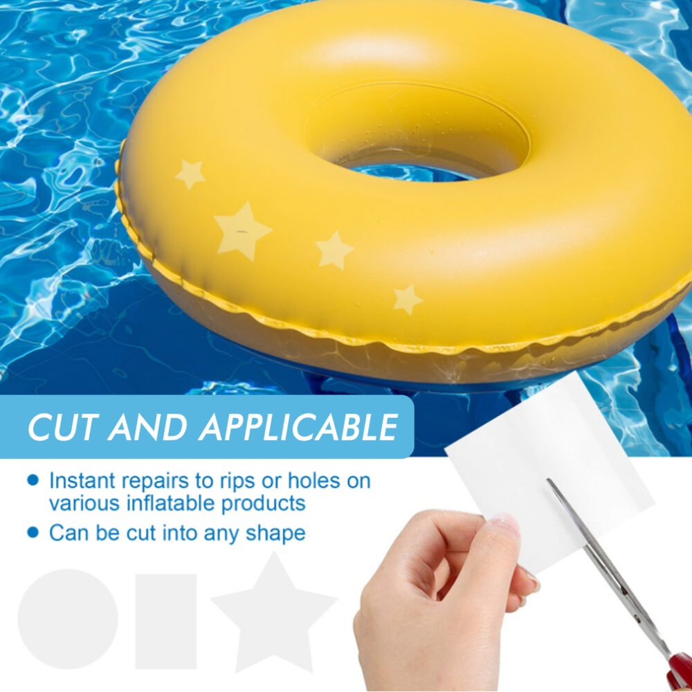 Pool Repair Kit, Swimming Ring Air Cushion Tent Crack Leakage Waterproof Transparent Adhesive Repair Subsidy #JL05-w13130671 - Image 3