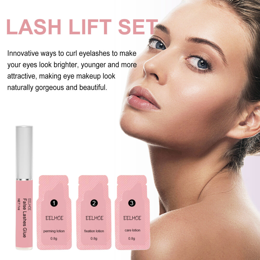 Lash Lift Set, Natural Beauty Slim Thick Curl Mild Non-Smudding Eyelash Set #JL05-w13161376