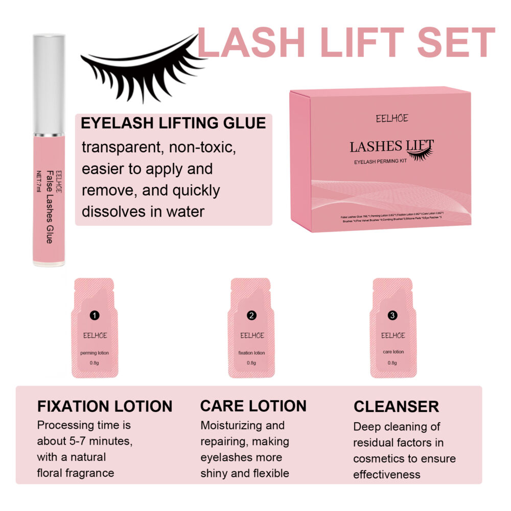 Lash Lift Set, Natural Beauty Slim Thick Curl Mild Non-Smudding Eyelash Set #JL05-w13161376 - Image 3