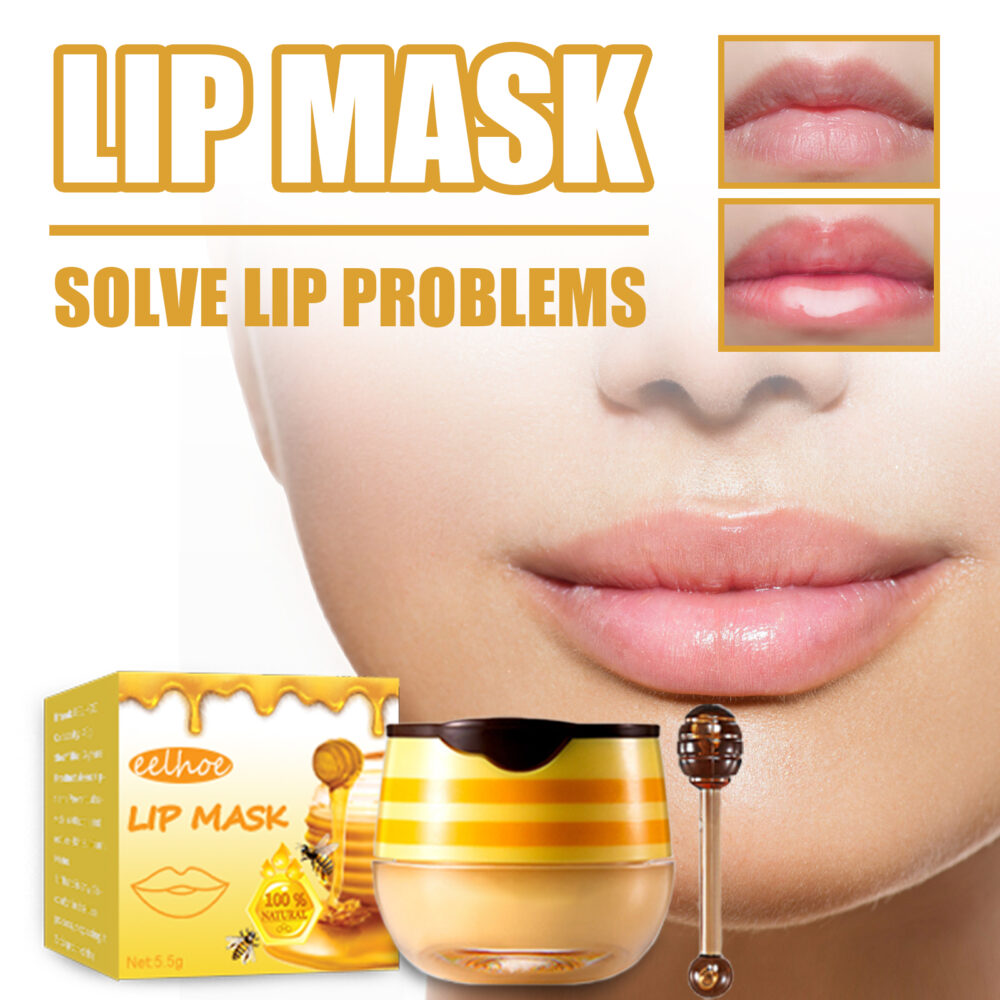 Honey Lip Mask, Moisturizing Exfoliator Lip Care Bee Lip Balm #JL05-w13123752