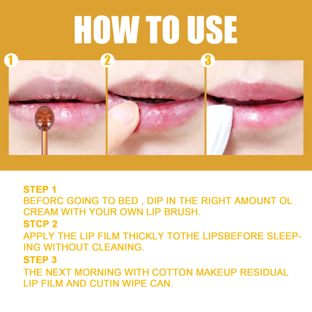 Honey Lip Mask, Moisturizing Exfoliator Lip Care Bee Lip Balm #JL05-w13123752 - Image 6