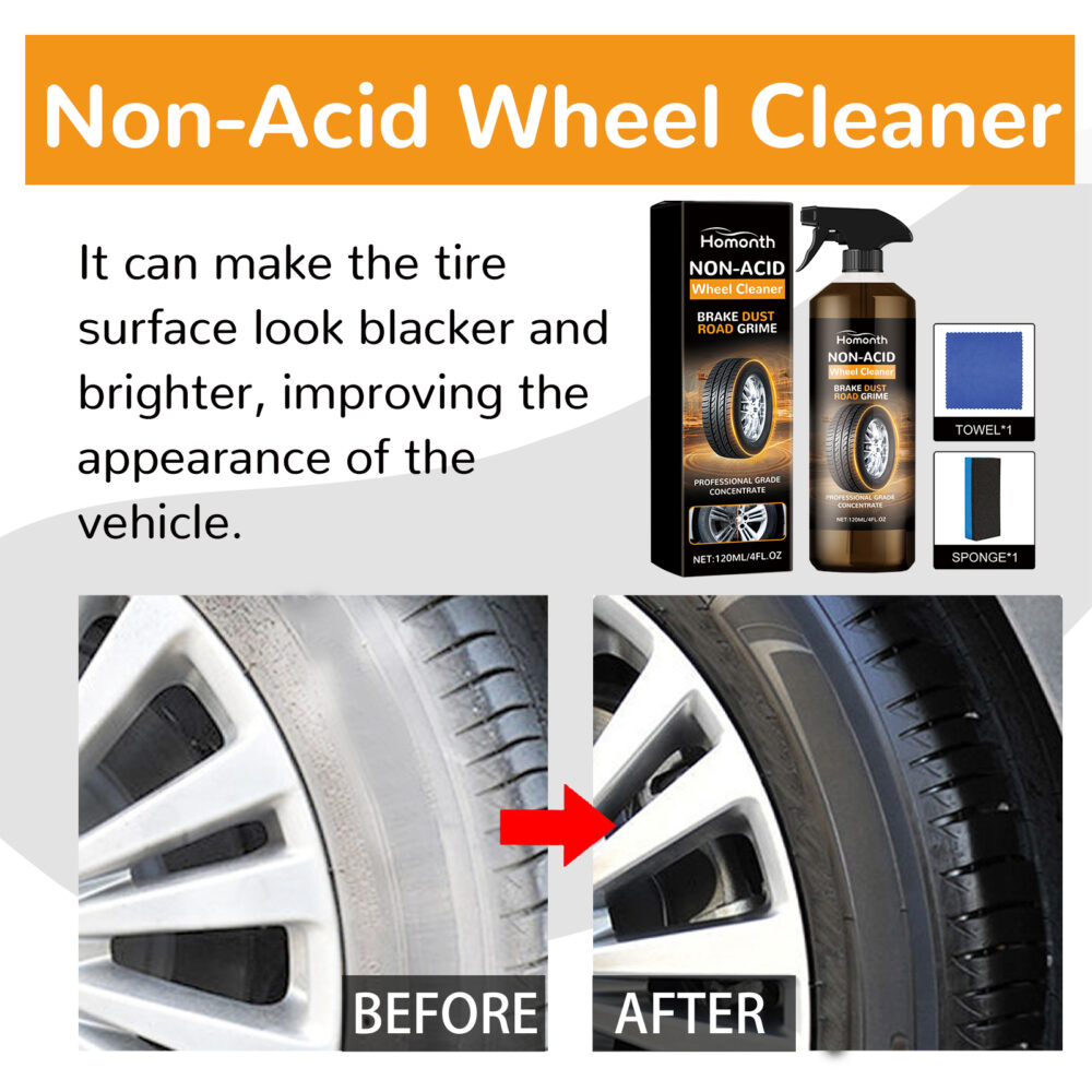 Non-Acid Wheel Cleaner, Wheel Hub Renovation Cleaning And Polishing Maintenance Multi-Functional Cleaning Agent #JL05-w13189193 - Image 3