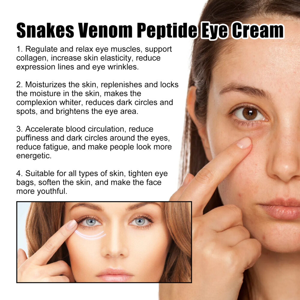 Snakes Venom Peptide Eye Cream, Lightening Eye Bags, Dark Circles, Firming Eye Skin, Hydrating Eye Cream #JL05-w13130655 - Image 8