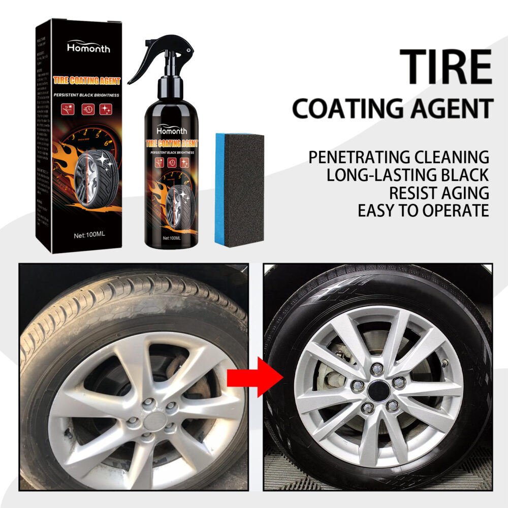 Tire Coating Agent, Automotive Tire Rim Brightening And Polishing Durable Maintenance Decontamination Cleaning Brightener #JL05-w13221091 - Image 8