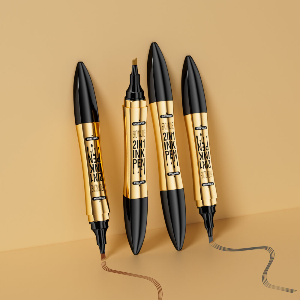 【 Upgrade Version】 2-in-1 Eyebrow Pencil + Eyeliner,Long-lasting,Water-Resistent With 4-Pin  Fork , Brow Pencil 2-in-1 Dual-Ended Eyebrow Pen with Micro-Fork-Tip Applicator and Precise Brush-Tip Create Natural-Looking Brows #JL05-w13300147 - Image 11