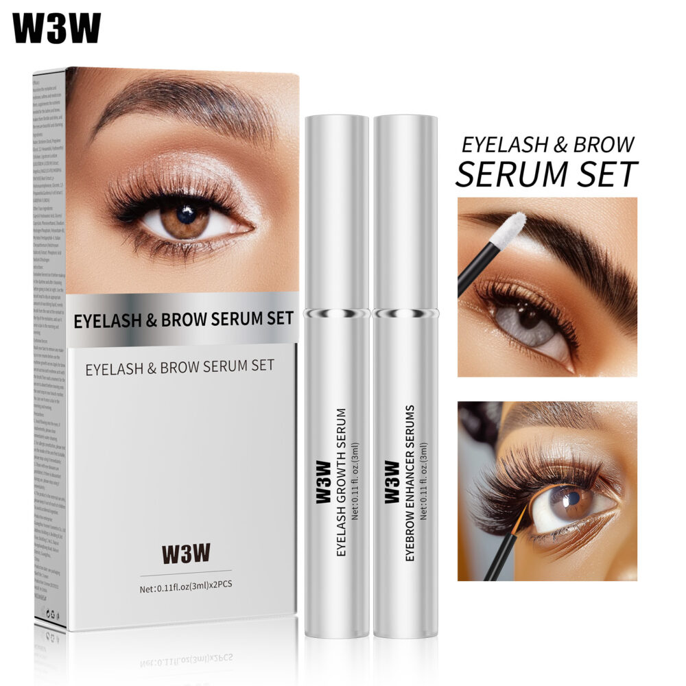 Eyelash and eyebrow growth set,Brow Enhancer, for Longer Fuller and Thicker Luscious Lashes and Eyebrows (3ml+3ml),Eye Makeup Products,Natural Curl/Long Lasting Eyelashes Extension Serum,Eyelash care product for women&girl, Mascara, Cosmetic #JL05-w13300144