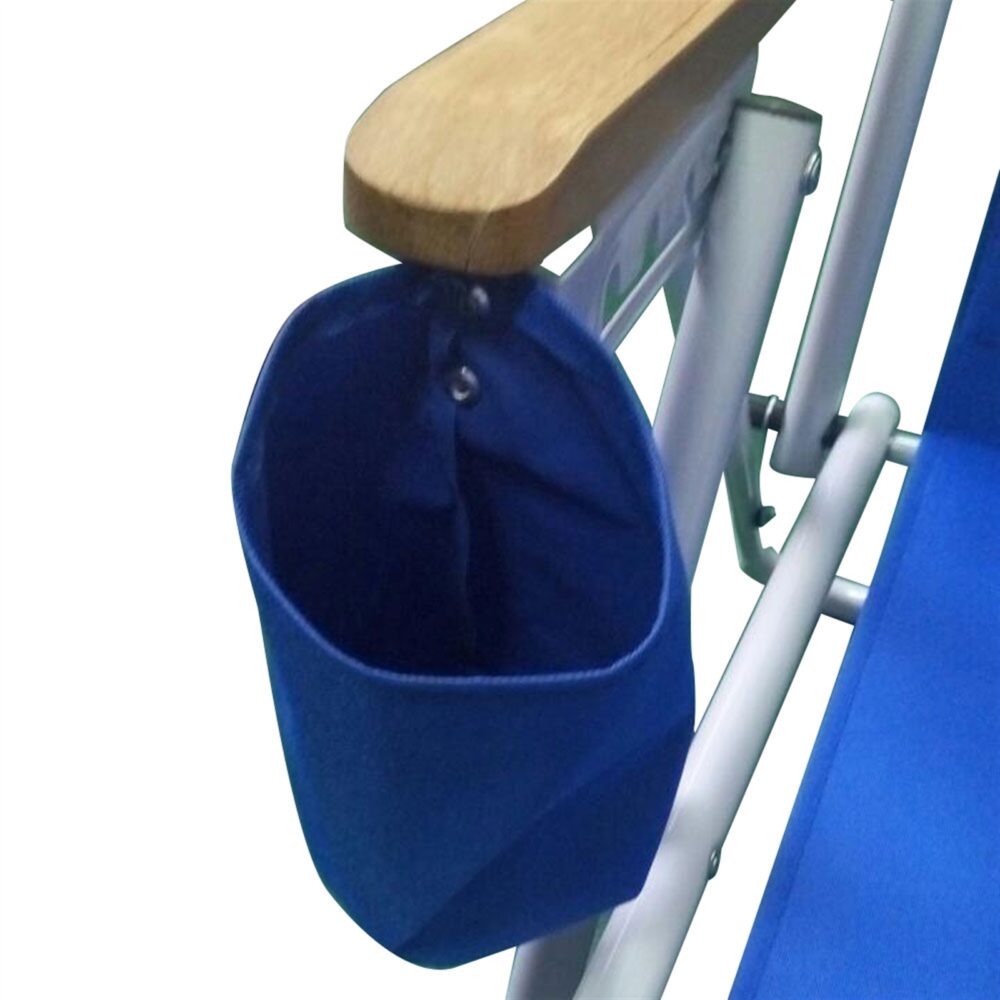 Portable High Strength Beach Chair with Adjustable Headrest Blue #JL06-99460325 - Image 10