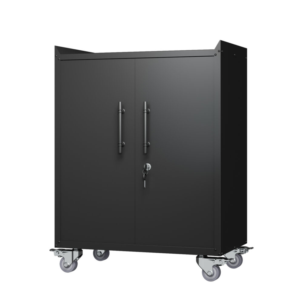 2 Door Tool Cabinets for Garage, Lockable Garage Storage Cabinet, Locking Metal Storage Cabinet with Wheels, Rolling Tool Chest, Assembly Required H34*W30.3*D18 #JL06-69278319 - Image 8