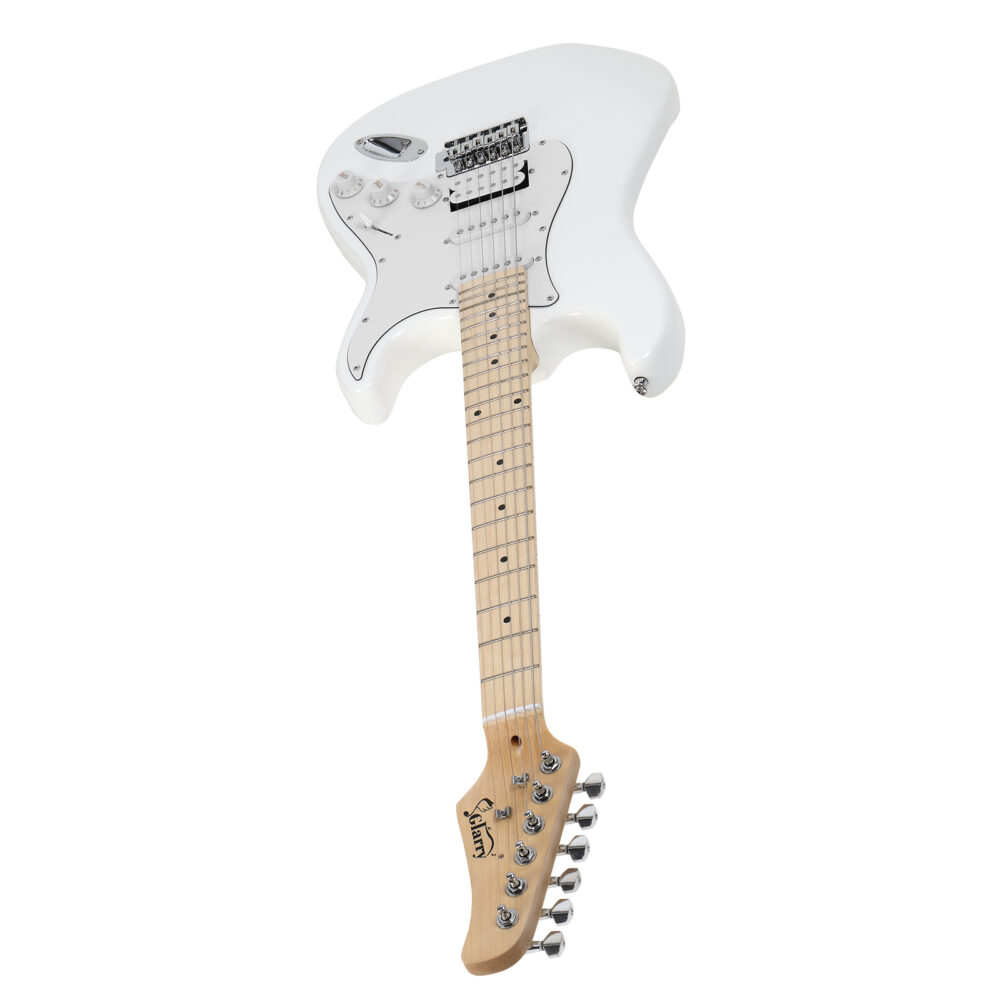 Glarry GST Stylish H-S-S Pickup Electric Guitar Kit with 20W AMP Bag Guitar Strap White #JL06-69703397 - Image 11