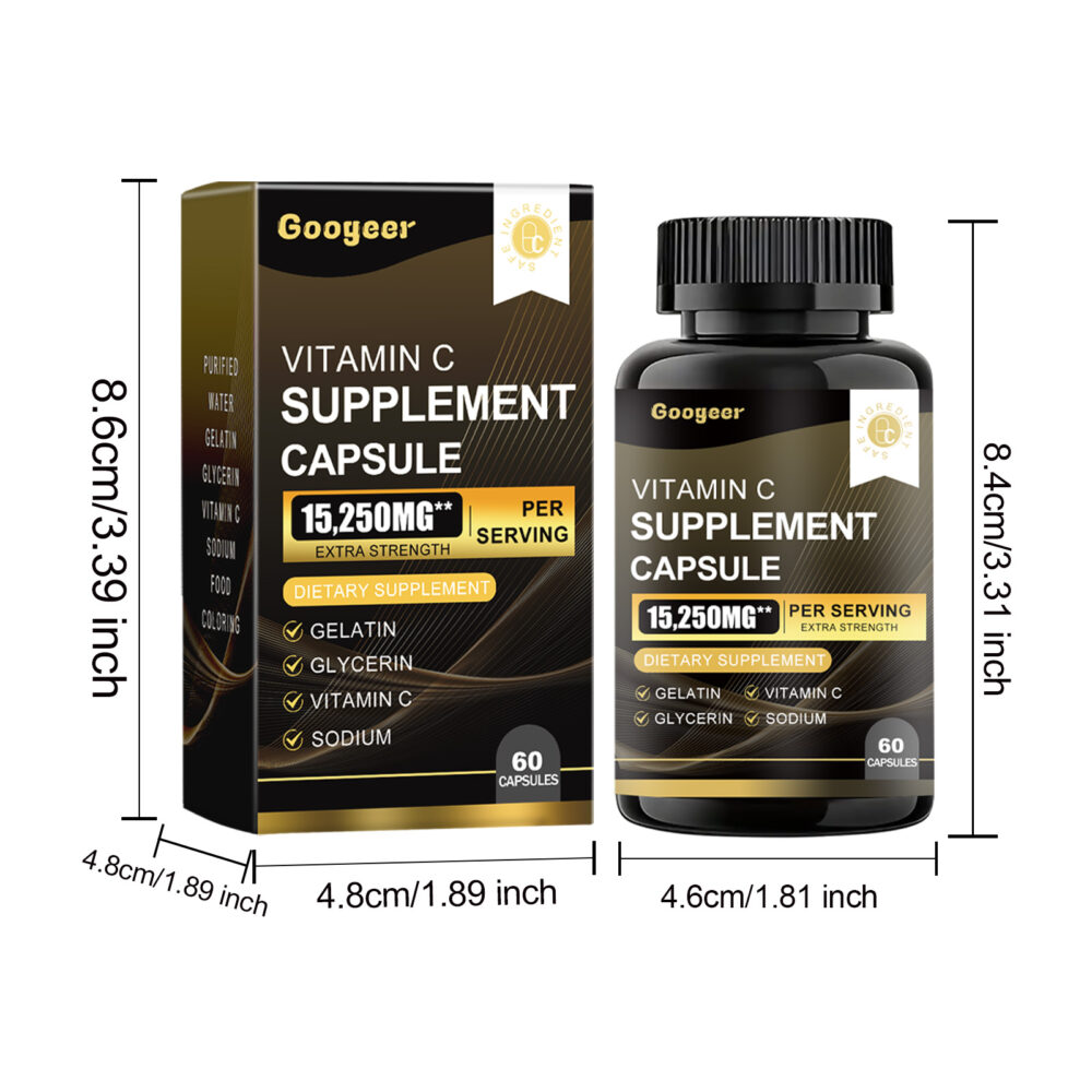 Multi-dimensional C supplement capsule daily nutrition supplement high-efficiency vitamin formula mild and easy to absorb and enhance physical strength #JL04-GOB07-A031-60-BK1 - Image 2