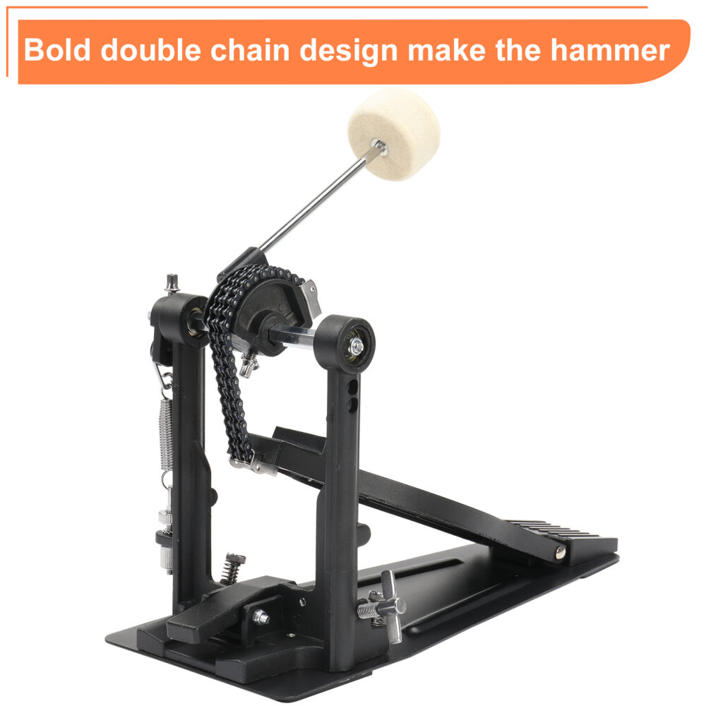 Wool Felt Hammer Double Drum Pedal Professional Double Bass Drum Pedal Black #JL06-99363475 - Image 7