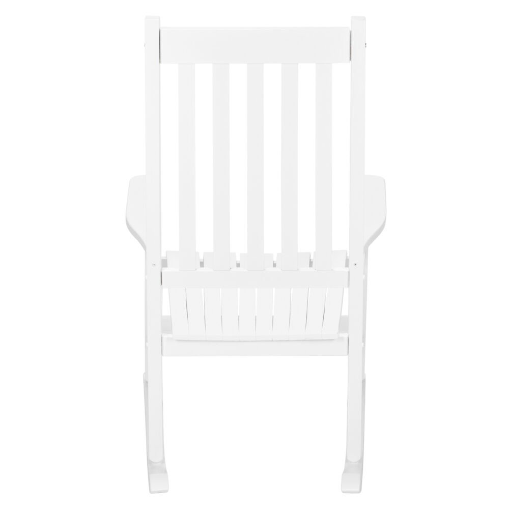 68.5*86*115CM Square Wooden Rocking Chair White #JL06-33661004 - Image 10