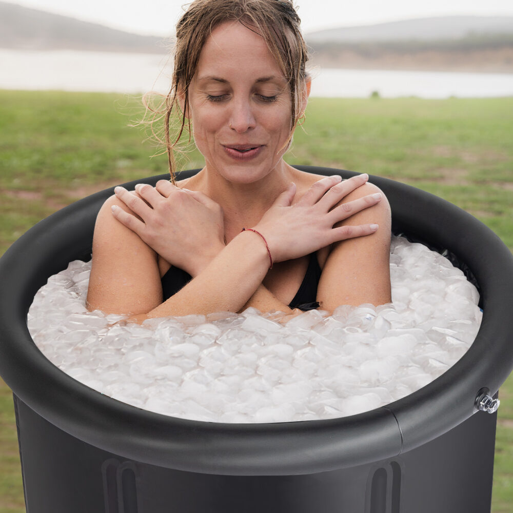 Ice Bath Tub for Athletes with Cover, 105 Gallons Cold Plunge Tub for Recovery, Multiple Layered Portable Ice Bath Plunge Pool, Black #SY-00383086 - Image 4